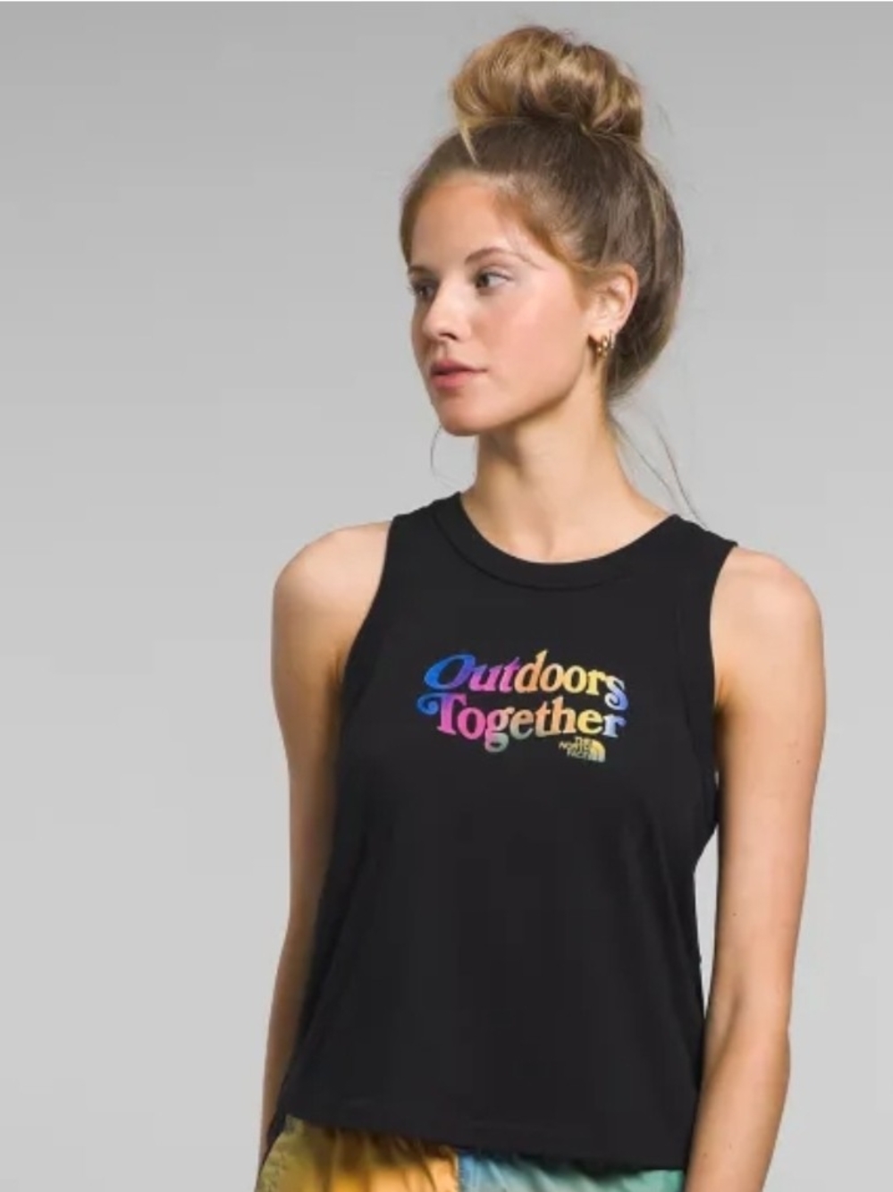 The North Face Black Women's 'Outdoors Together' Multicolor Graphic Tank